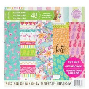 Craft Smith- Paper Pad, Fandango - 12" x 12" -48 paper sheet Acid free